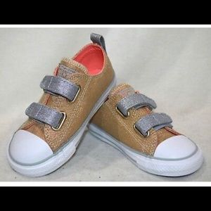 Converse Toddler Gold/Silver Sneakers